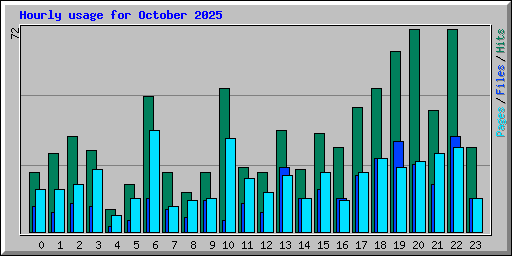 Hourly usage for October 2025