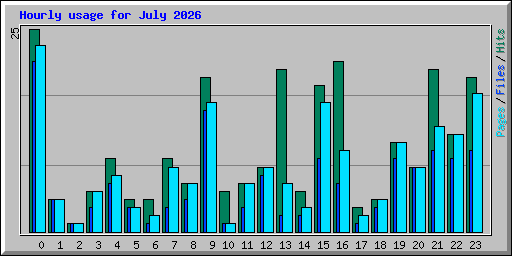 Hourly usage for July 2026